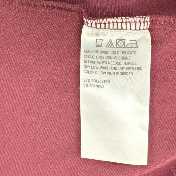 Curations Maxi Dress Size Small Petite Burgundy Wine Crossover Top Long Sleeved - Picture 3 of 9